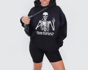 Please hesistate to reach out to me | skeleton