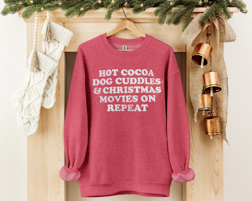 Hot cocoa dog cuddles christmas movies | holiday 2023