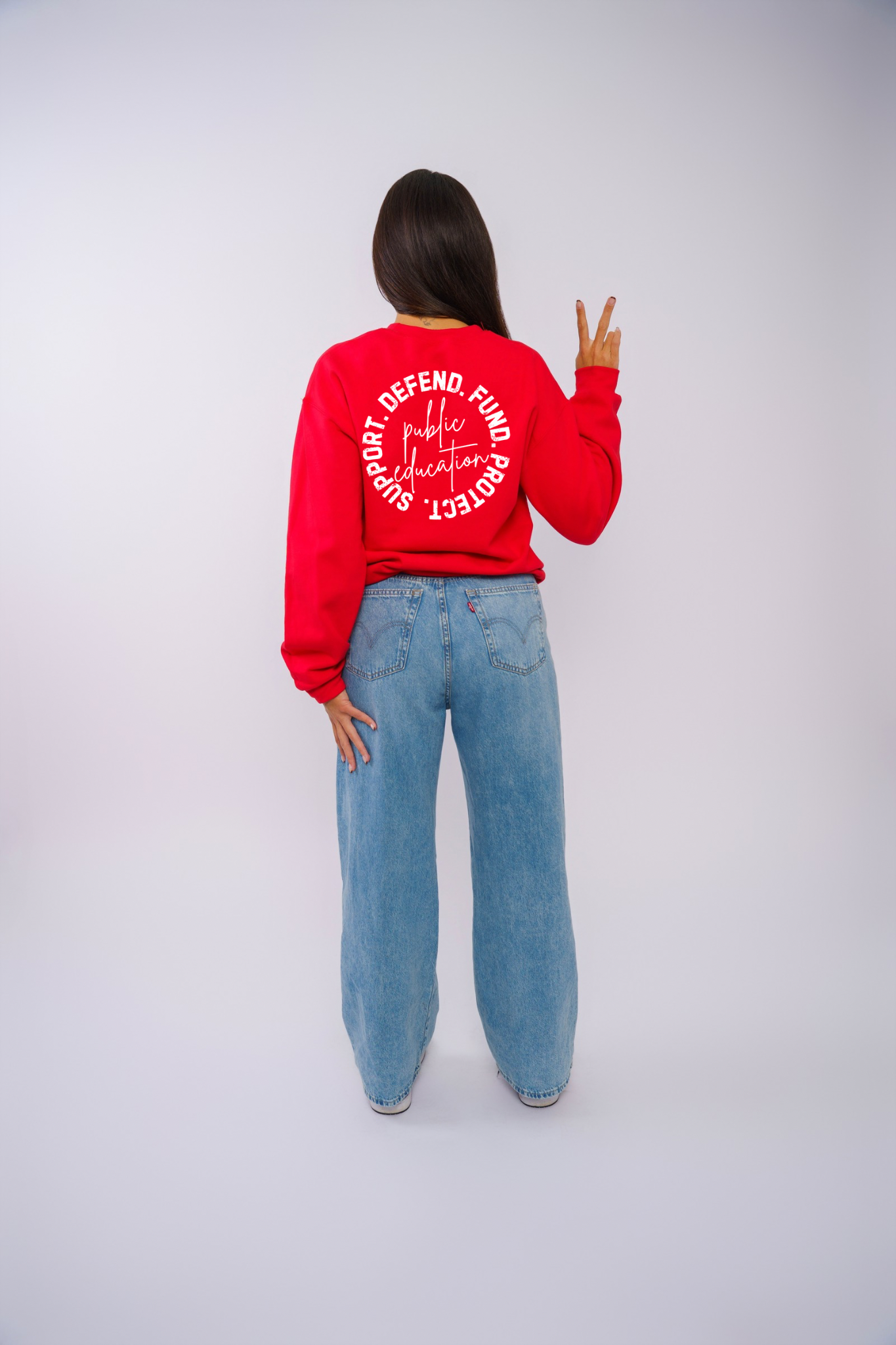 Support. Fund. Defend. Protect. Public Education / red for education teacher