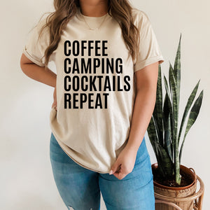 Coffee camping cocktails repeat  | camp life