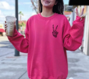 Skeleton peace sign | Halloween fall collection