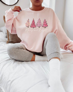 Merry & Bright | Pink Christmas trees